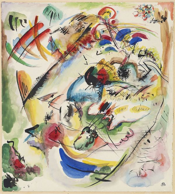 IMPROVISATION DELUGE FLOOD ABSTRACT 1913 PAINTING BY WASSILY KANDINSKY REPRO 