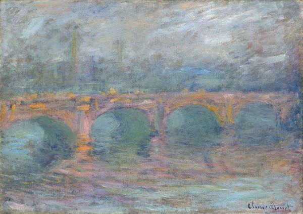 London at Sunset,Framed Prints,wall art prints,large wall art oversized,f1644 Claude Monet,Waterloo Bridge