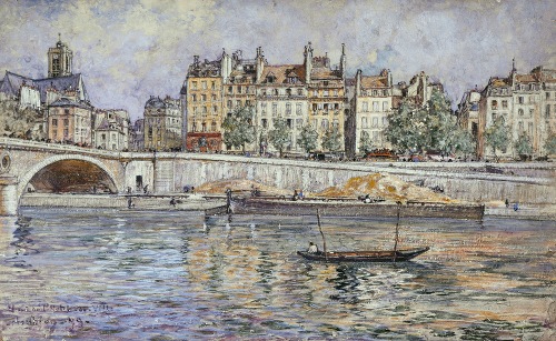 Le quai de l’Hôtel-de-Ville et le pont Louis-Philippe (1899)