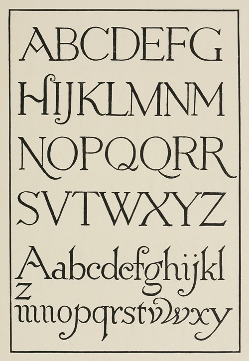 English 12th Century Incised Letters by Frank Chouteau Brown - Artvee