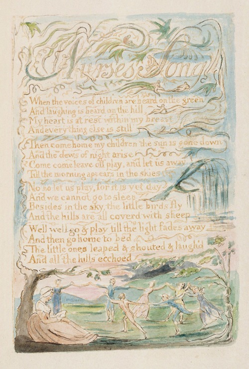 Pl. 24 - Nurses Song by William Blake - Artvee