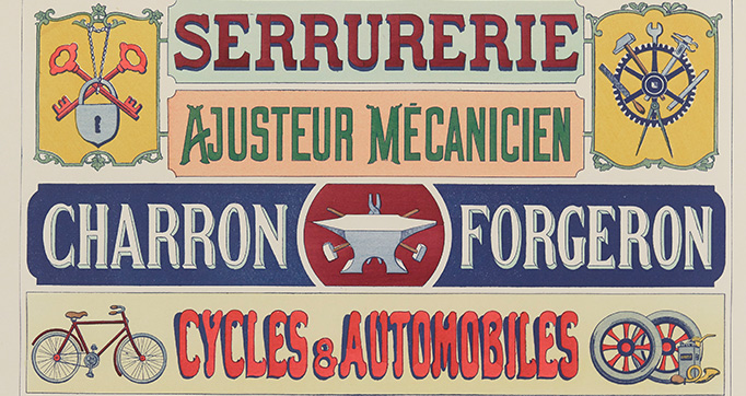 Attributs au pochoir