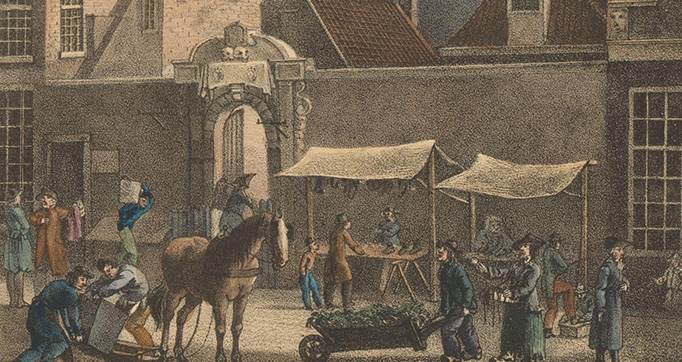 Gezichten van de Zes Voornaamste Torens der Stad Amsterdam (Views of the Six Main Towers of the City of Amsterdam)