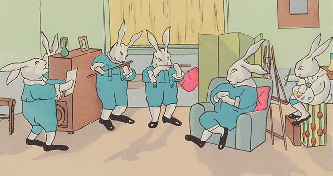 Histoire de six petits lapins